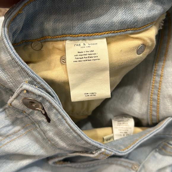 Rag and Bone Dre Low Rise Slim Boyfriend Distressed Jeans Edgewater Size 29 - Picture 6 of 14
